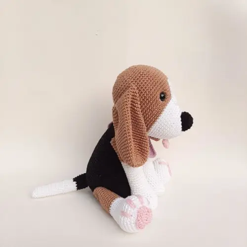Beagle Cãozinho de Crochê Amigurumi