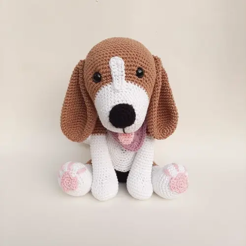 Beagle Cãozinho de Crochê Amigurumi