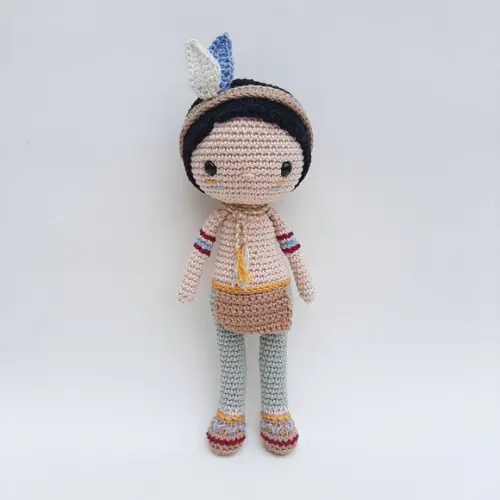 Boneco Menino Indiozinho Crochê Amigurumi