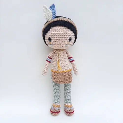 Boneco Menino Indiozinho Crochê Amigurumi