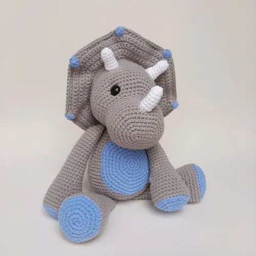 Dinossauro de crochê Amigurumi