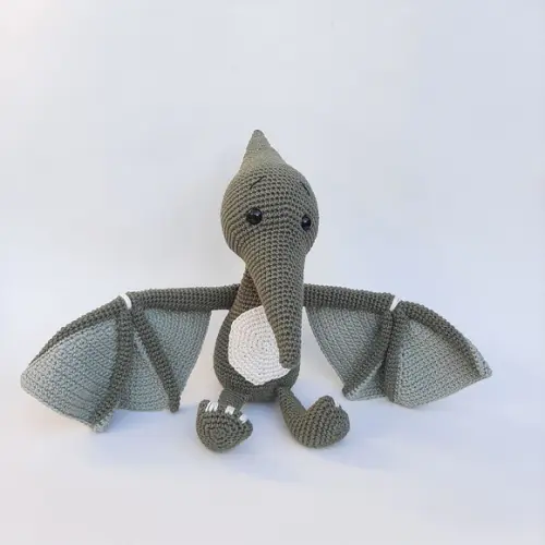 Dinossauro Pterodáctilo de Crochê Amigurumi