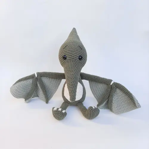 Dinossauro Pterodáctilo de Crochê Amigurumi