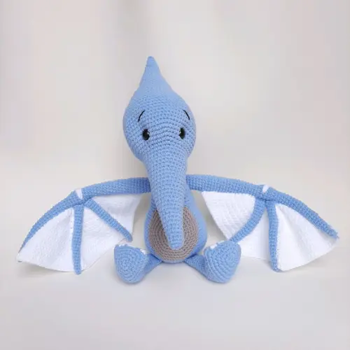 Dinossauro Pterodáctilo de Crochê Amigurumi