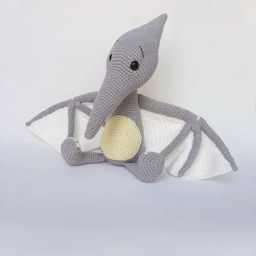 Dinossauro Pterodáctilo de Crochê Amigurumi