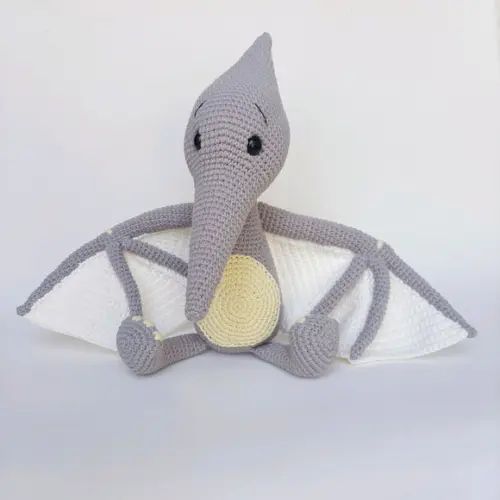 Dinossauro Pterodáctilo de Crochê Amigurumi