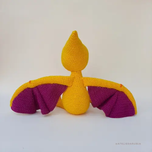Dinossauro Pterodáctilo de Crochê Amigurumi