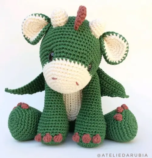 Dragão de Crochê Amigurumi