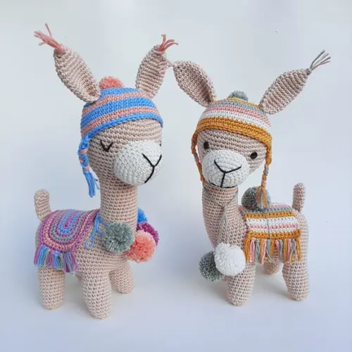 Dupla Lhama De Crochê Amigurumi