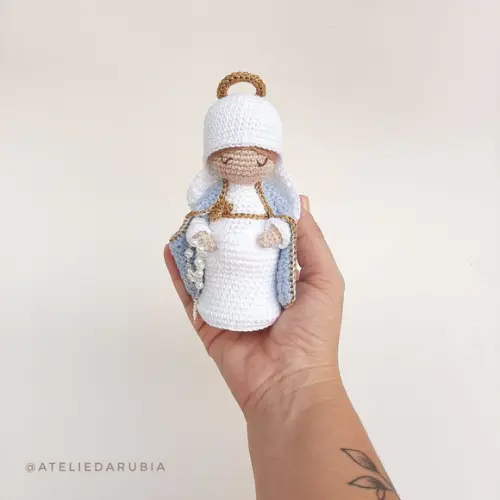 Dupla Nossa Senhora de Crochê Amigurumi Santinhas