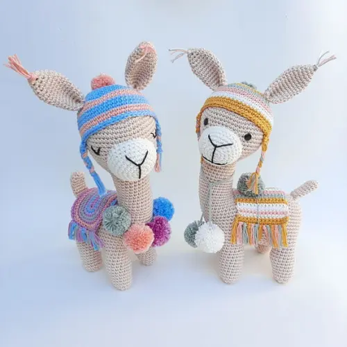 Dupla Lhama De Crochê Amigurumi