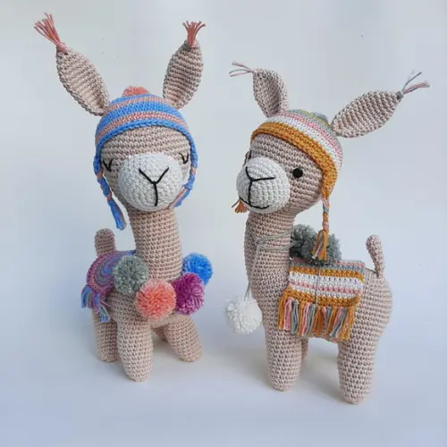 Dupla Lhama De Crochê Amigurumi