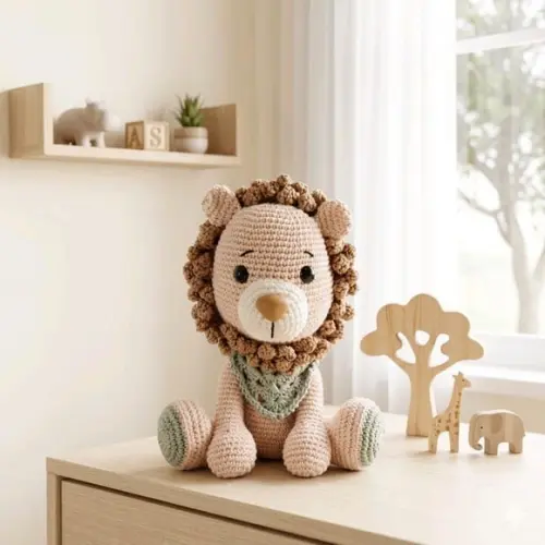 Leão Amigurumi de Crochê