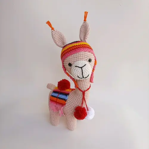 Lhama de crochê Amigurumi