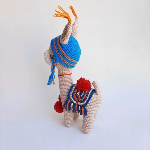 Lhama de crochê Amigurumi