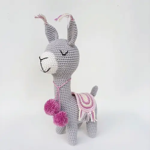 Lhama de crochê Amigurumi