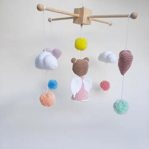 Mobile de Berço Anjinha Amigurumi Crochê