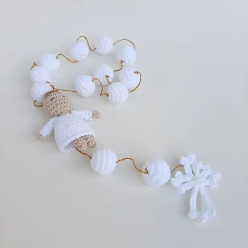 Nossa Senhora das Graças + Terço Crochê - Amigurumi