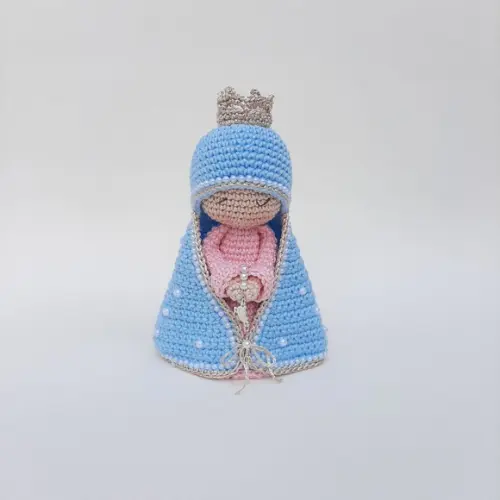 Nossa Senhora de Crochê Amigurumi Santinha