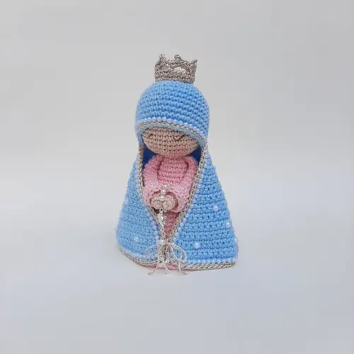 Nossa Senhora de Crochê Amigurumi Santinha