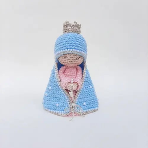 Nossa Senhora de Crochê Amigurumi Santinha