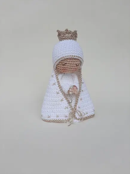 Nossa Senhora de Crochê Amigurumi Santinha