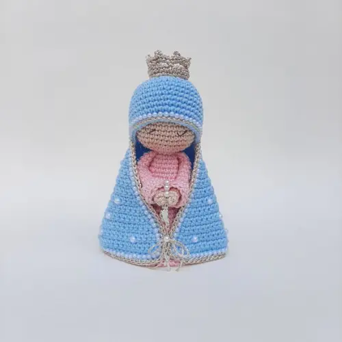 Nossa Senhora de Crochê Amigurumi Santinha