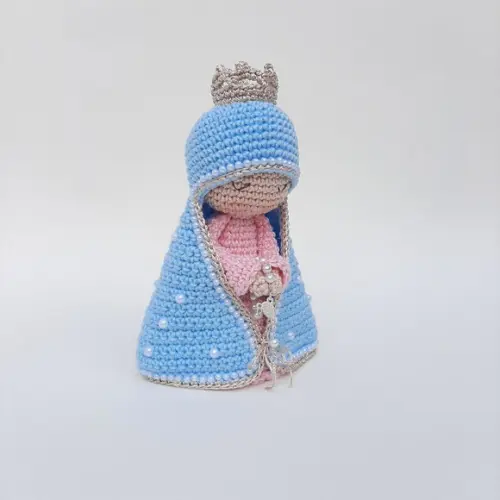 Nossa Senhora de Crochê Amigurumi Santinha