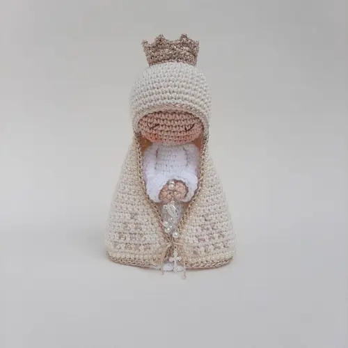 Nossa Senhora de Crochê Amigurumi Santinha