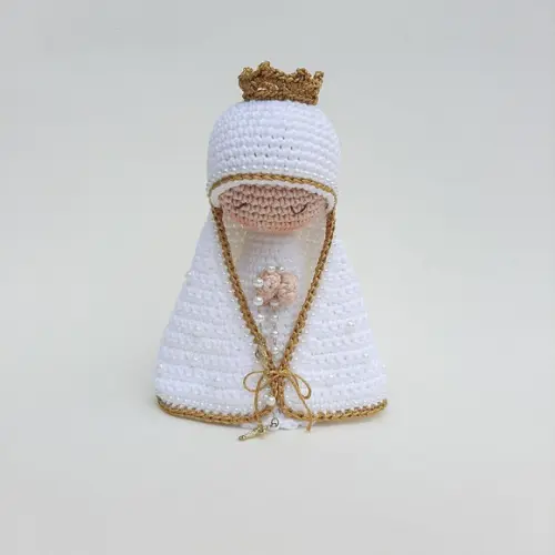 Nossa Senhora de Crochê Amigurumi Santinha