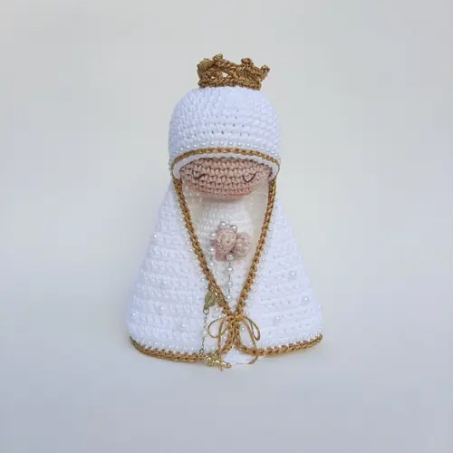 Nossa Senhora de Crochê Amigurumi Santinha