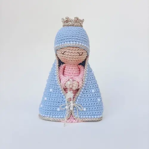 Nossa Senhora de Crochê Amigurumi Santinha
