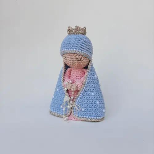 Nossa Senhora de Crochê Amigurumi Santinha
