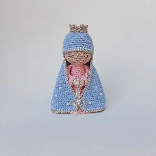 Nossa Senhora de Crochê Amigurumi Santinha