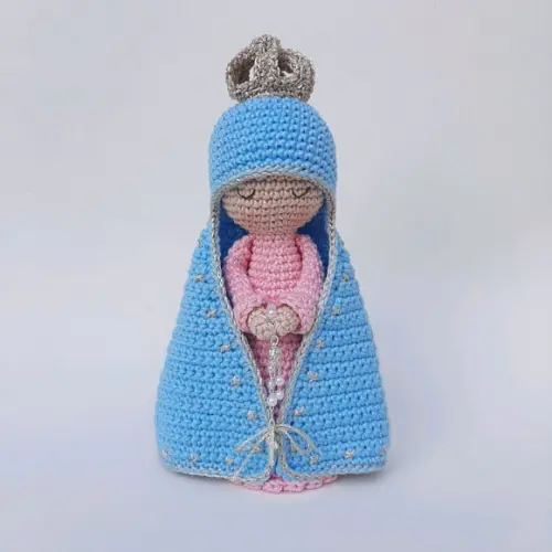 Nossa Senhora de Crochê Amigurumi Santinha