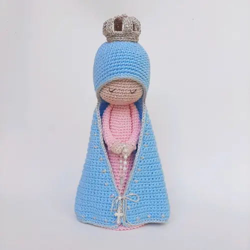 Nossa Senhora de Crochê Amigurumi Santinha