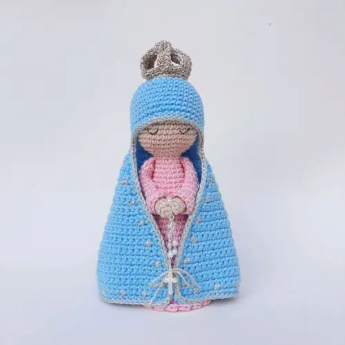 Nossa Senhora de Crochê Amigurumi Santinha