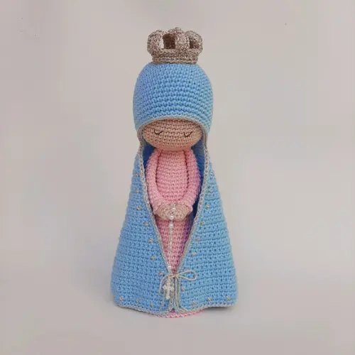 Nossa Senhora de Crochê Amigurumi Santinha