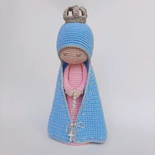 Nossa Senhora de Crochê Amigurumi Santinha