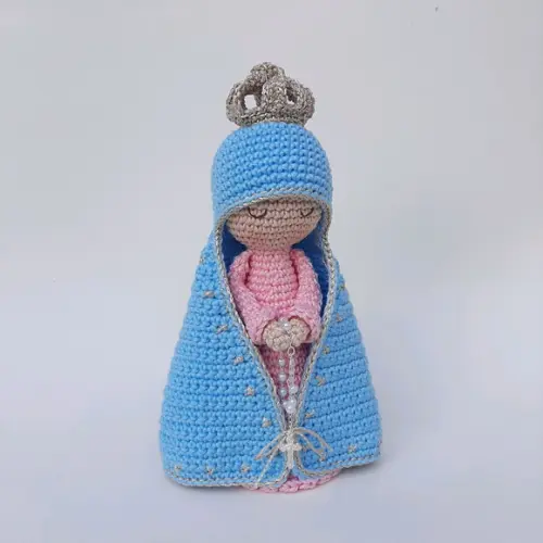 Nossa Senhora de Crochê Amigurumi Santinha