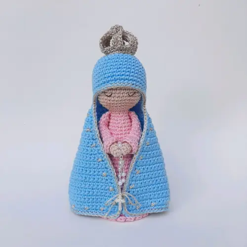 Nossa Senhora de Crochê Amigurumi Santinha