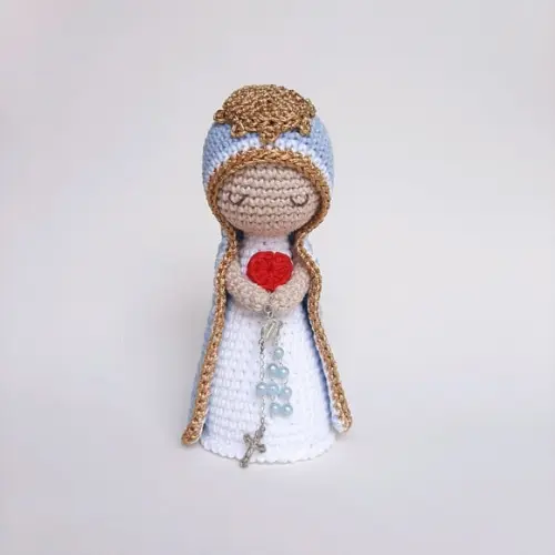 Nossa Senhora de Crochê Amigurumi Santinha