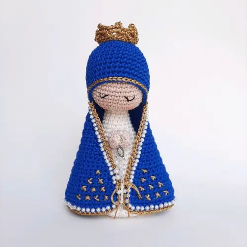 Nossa Senhora de Crochê Amigurumi Santinha