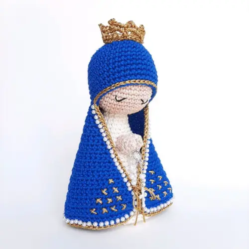 Nossa Senhora de Crochê Amigurumi Santinha