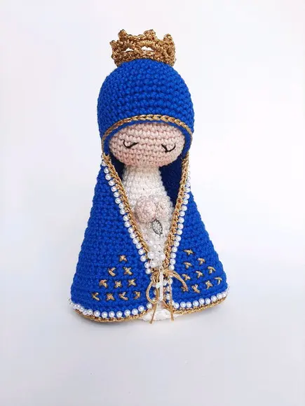 Nossa Senhora de Crochê Amigurumi Santinha