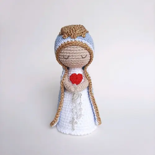 Nossa Senhora de Crochê Amigurumi Santinha