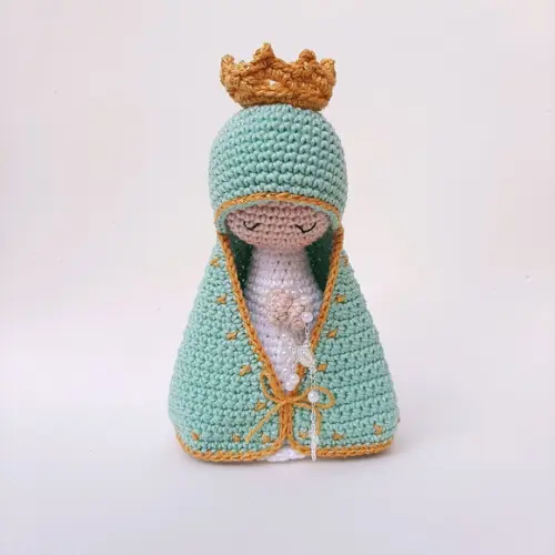 Nossa Senhora de Crochê Amigurumi Santinha