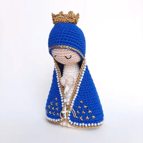 Nossa Senhora de Crochê Amigurumi Santinha
