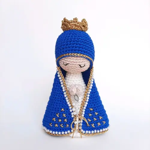 Nossa Senhora de Crochê Amigurumi Santinha