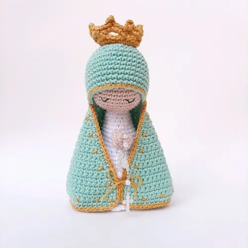 Nossa Senhora de Crochê Amigurumi Santinha